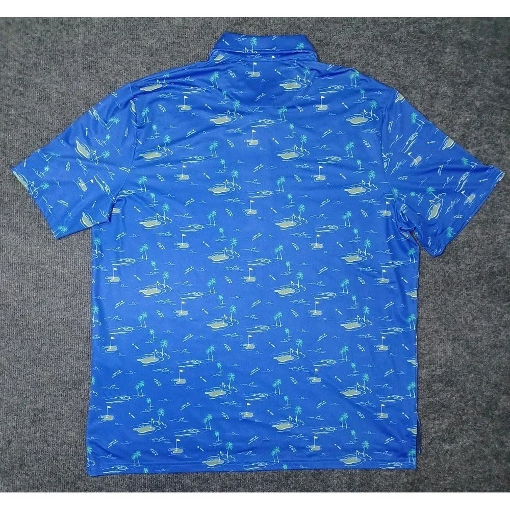 RLX Ralph Lauren Mens XL/TG Short Sleeve Shank Attack Polo